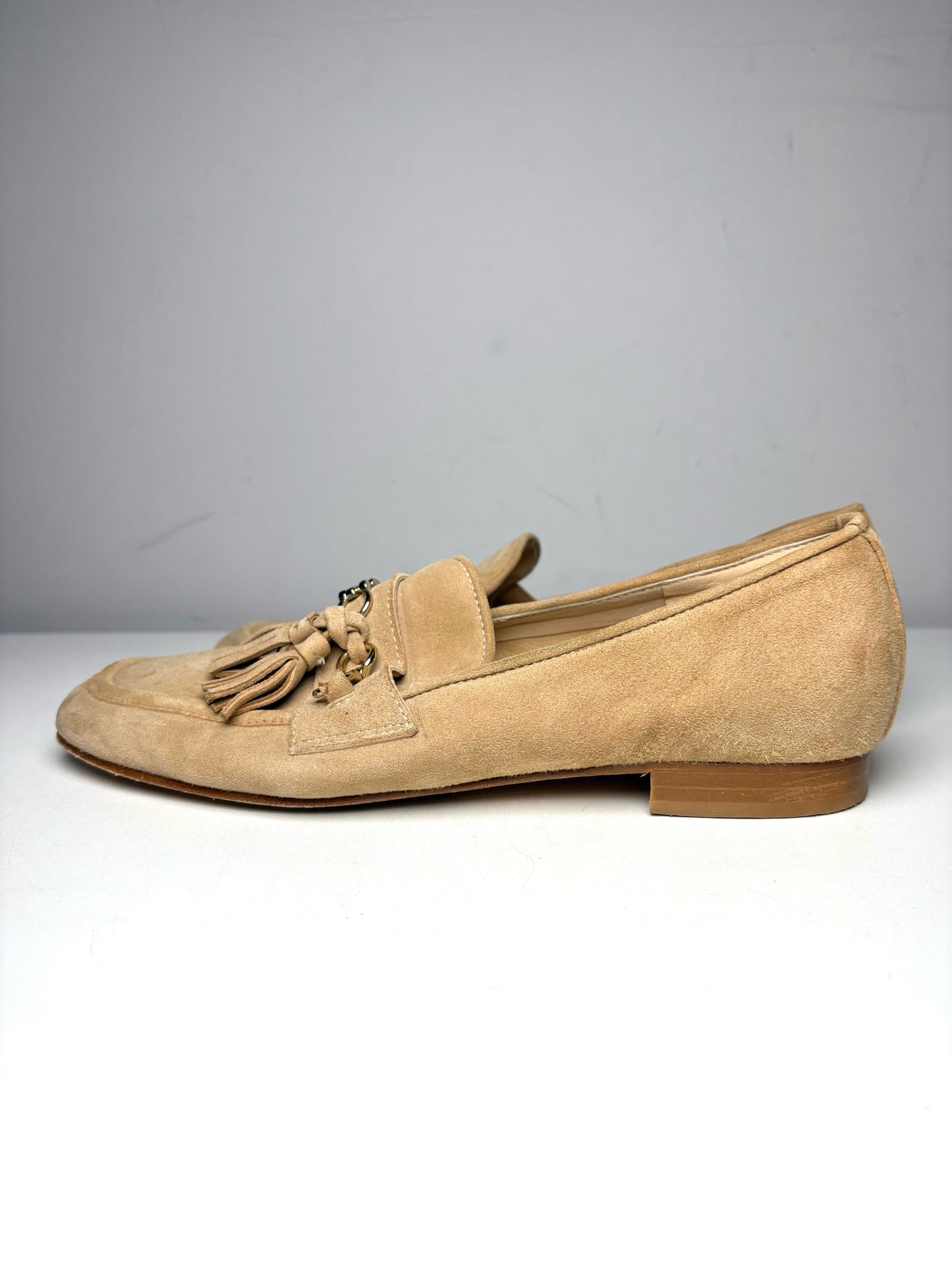 W Shoe Size 39.5 Clorinda Antinor The Filippai Beige Suede Pre-owned Sandals