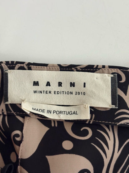 Women Size 38 Marni Black, Beige Abstract Art Pre-owned Skirt