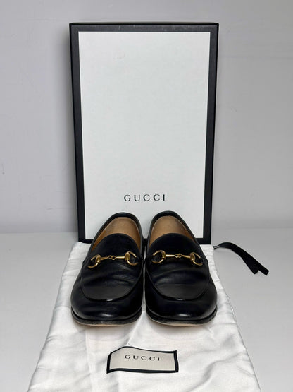 W Shoe Size 36 (5.5/6 US) Gucci Jordaan Black Leather Pre-owned Loafers