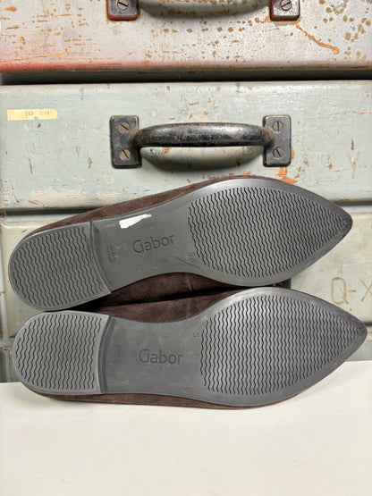 W Shoe Size 7 Gabor Chocolate Suede Loafers