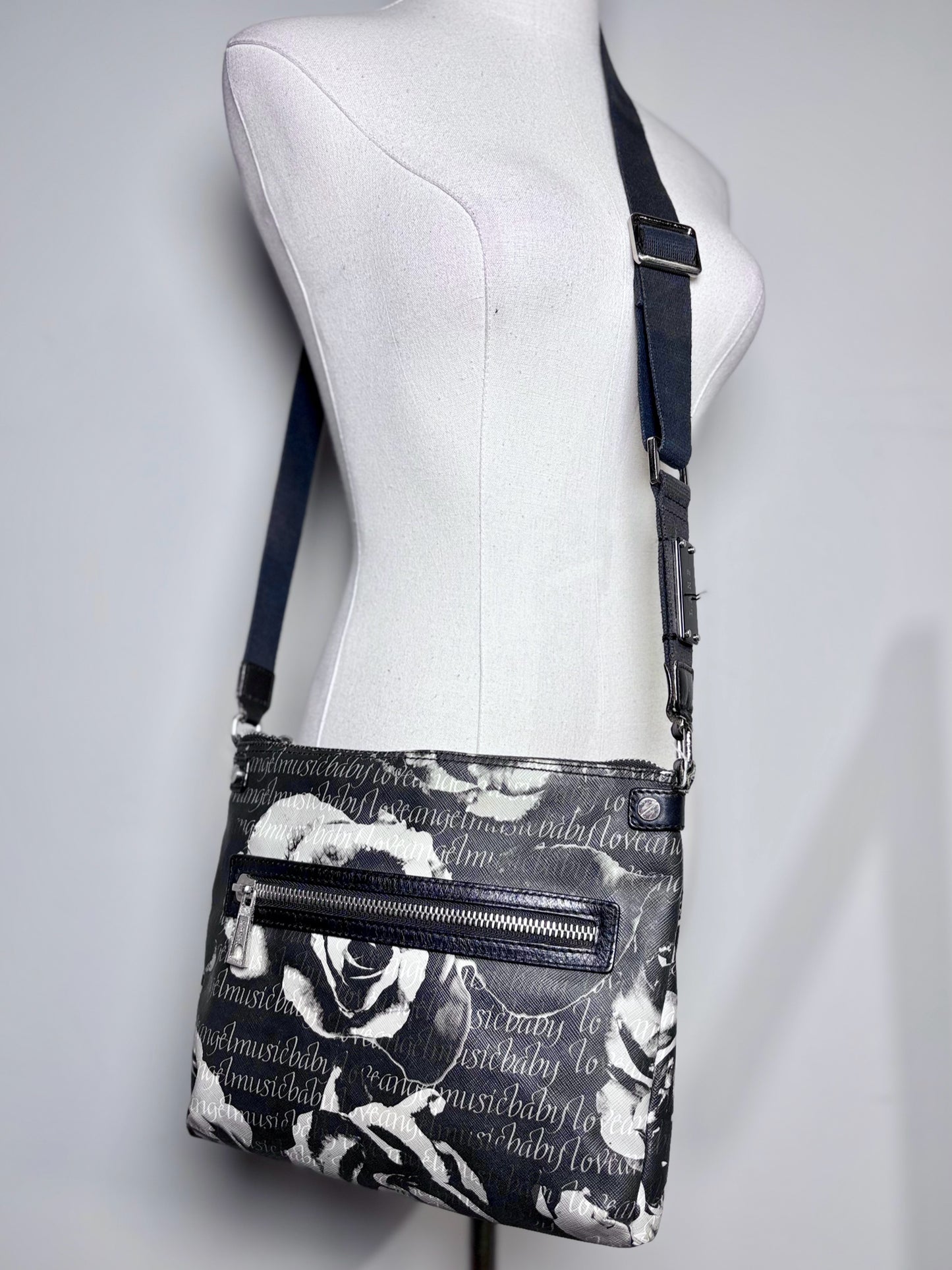 Gwen Stefani L.A.M.B. Floral Coated Canvas Crossbody Purse