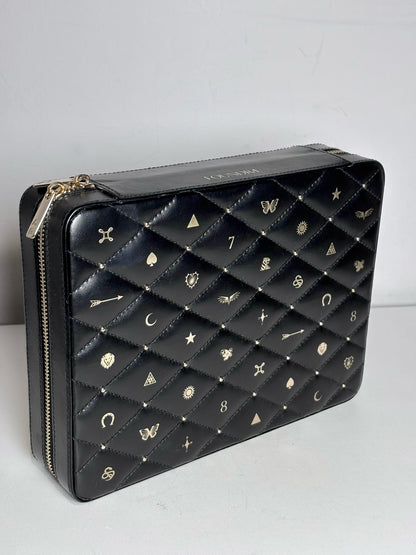 Foundrae Quilted, Symbols Leather Pre-owned Travel Jewelry Case