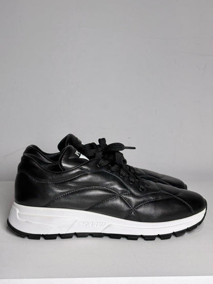 W Shoe Size 40 (10) Prada Prax 01 Black, White Calfskin Women's Sneakers