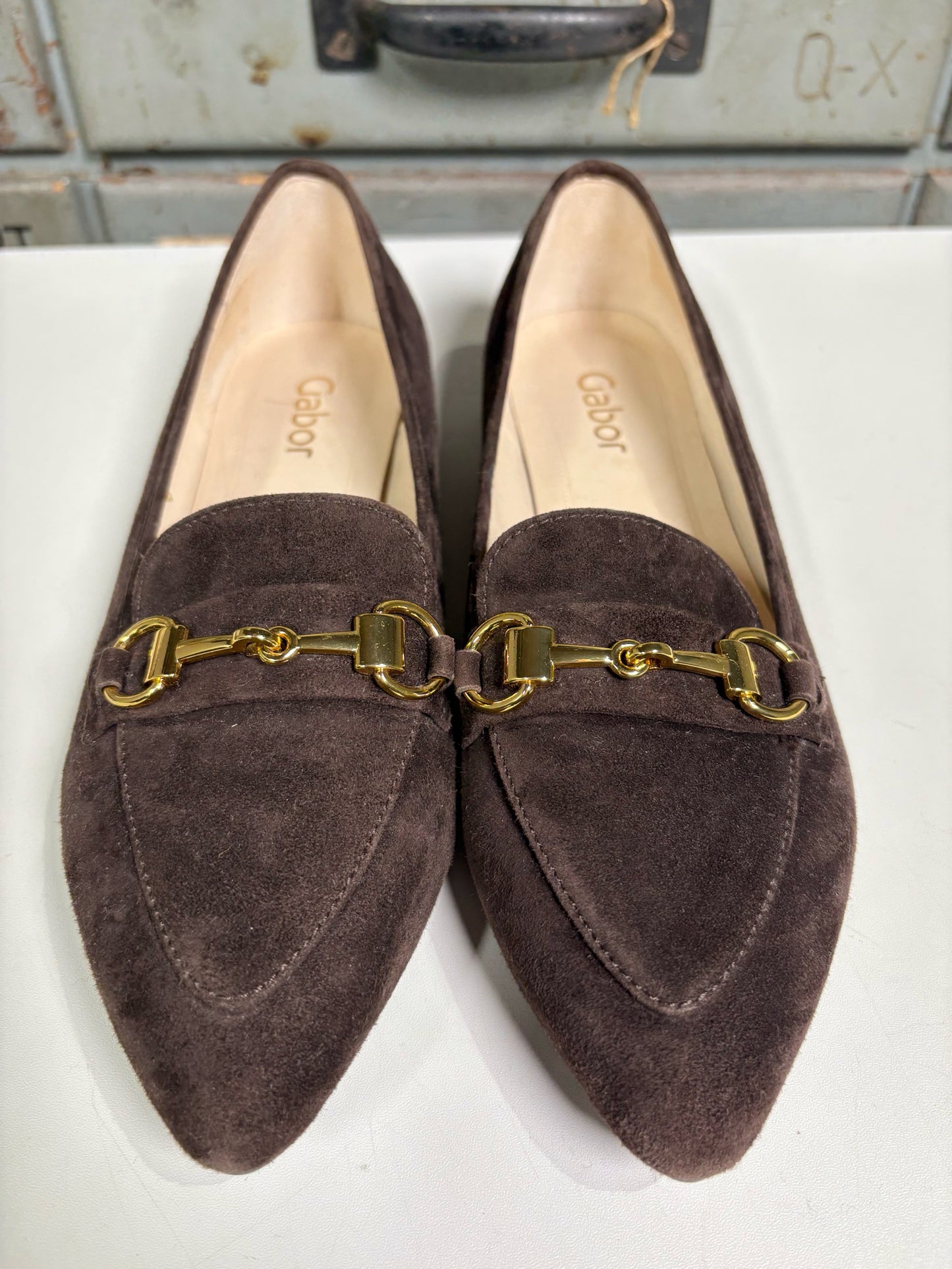 W Shoe Size 7 Gabor Chocolate Suede Loafers