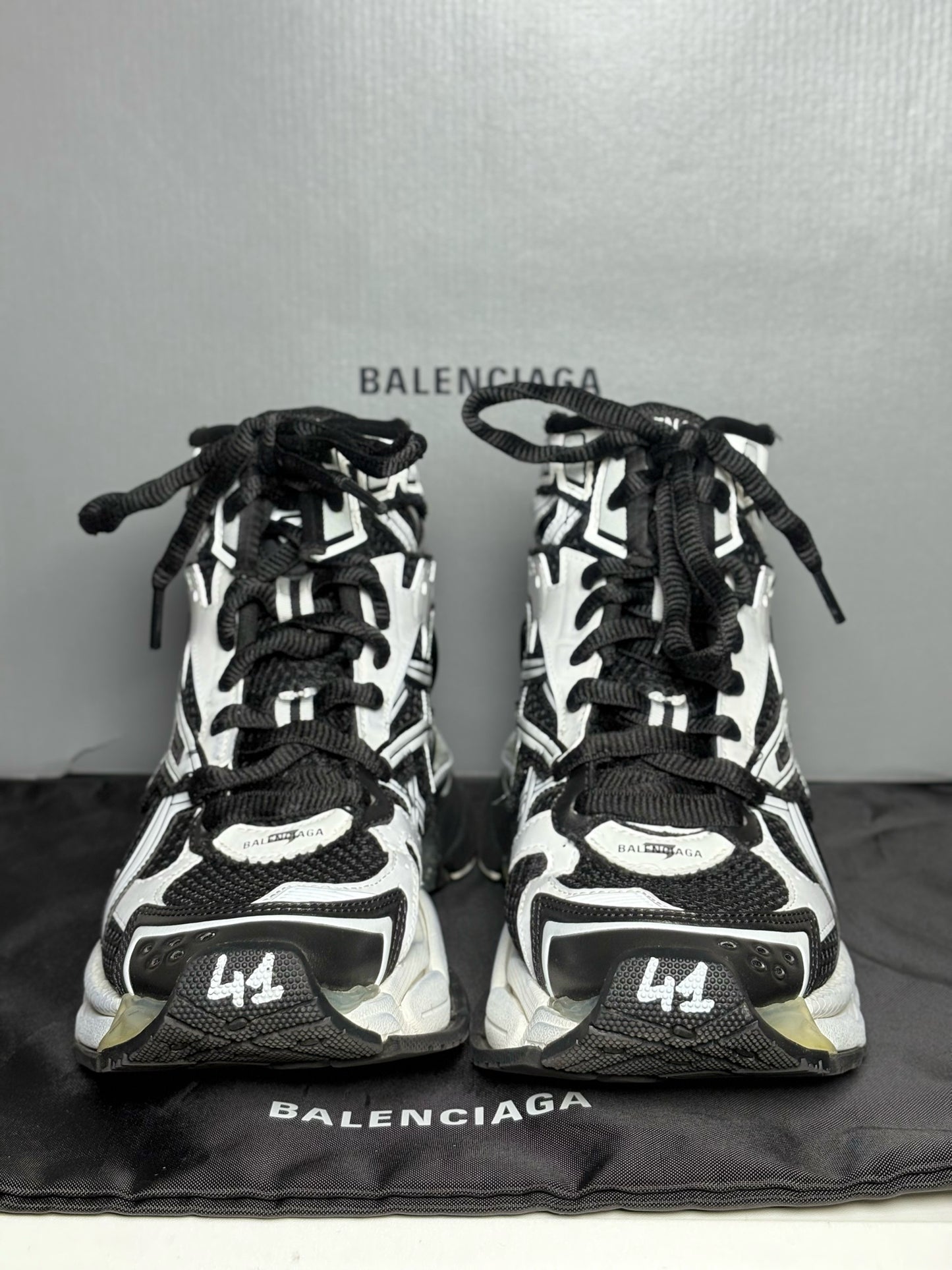 Balenciaga Black & White Abstract Men's Sneakers
