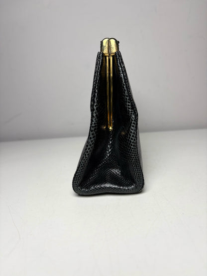 Judith Leiber Evening Crystal Embellishments Vintage Leather Pre-owned Bag