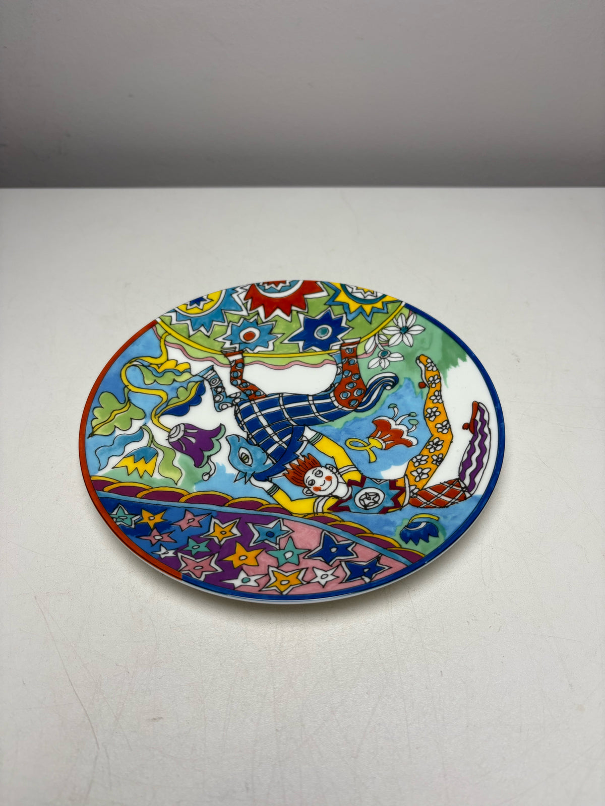 Tiffany & Co. Gene Moore 1997 Fantasy Blue Horse Rider 7" Porcelain Pre-Owned Decorative Plate