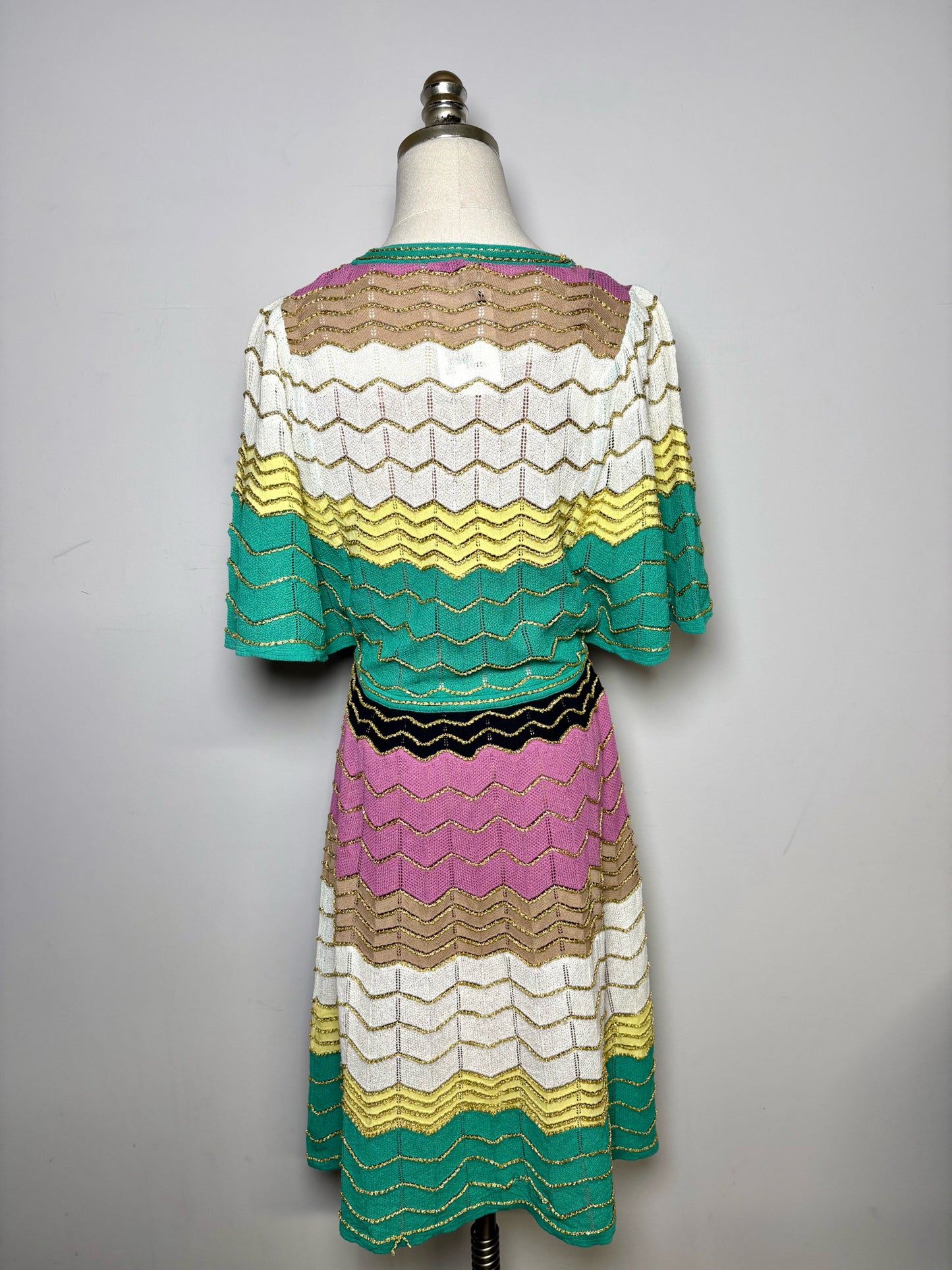 Women Size 42 ( 6 US) M Missoni Multi-Color Chevron A-line Pre-owned NWT Dress