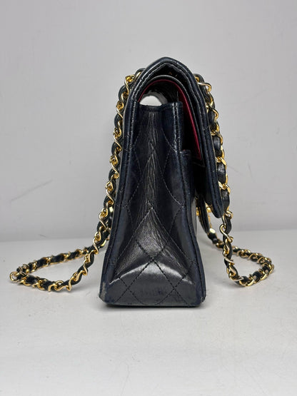 Chanel Quilted Vint Leather DoubleFlap Series 0 24K Gold-Plated Pre-owned Bag