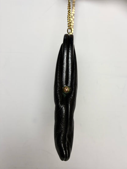 Women's Ingber Solid Vintage Leather Pre-owned Black Leather Small Purse