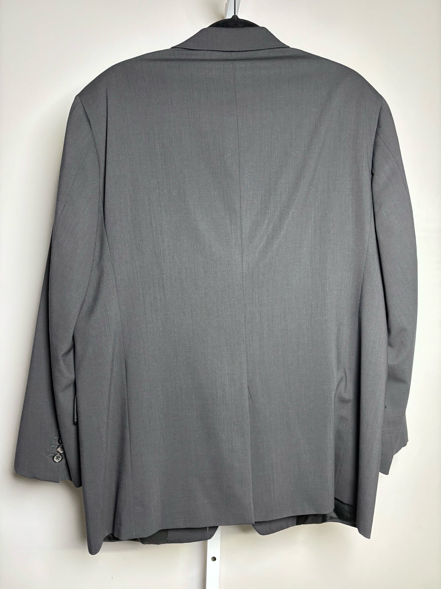 Prada Charcoal 100% Virgin Wool Solid Men's Mens Size 52R Pre-owned Blazer