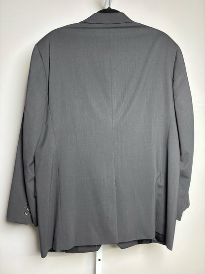 Prada Charcoal 100% Virgin Wool Solid Men's Mens Size 52R Pre-owned Blazer