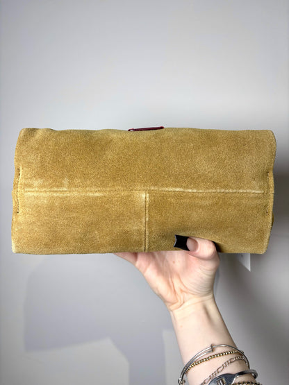 Suede Frances Valentin Tinsley Mini Hobo Knot  Bag