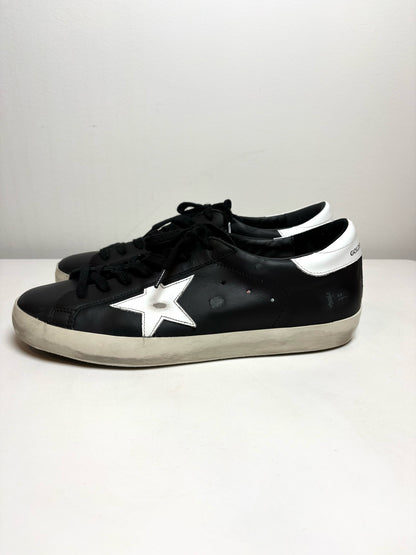 Golden Goose Black Leather White Star Men's Pre-owned, NWT 42 Sneakers