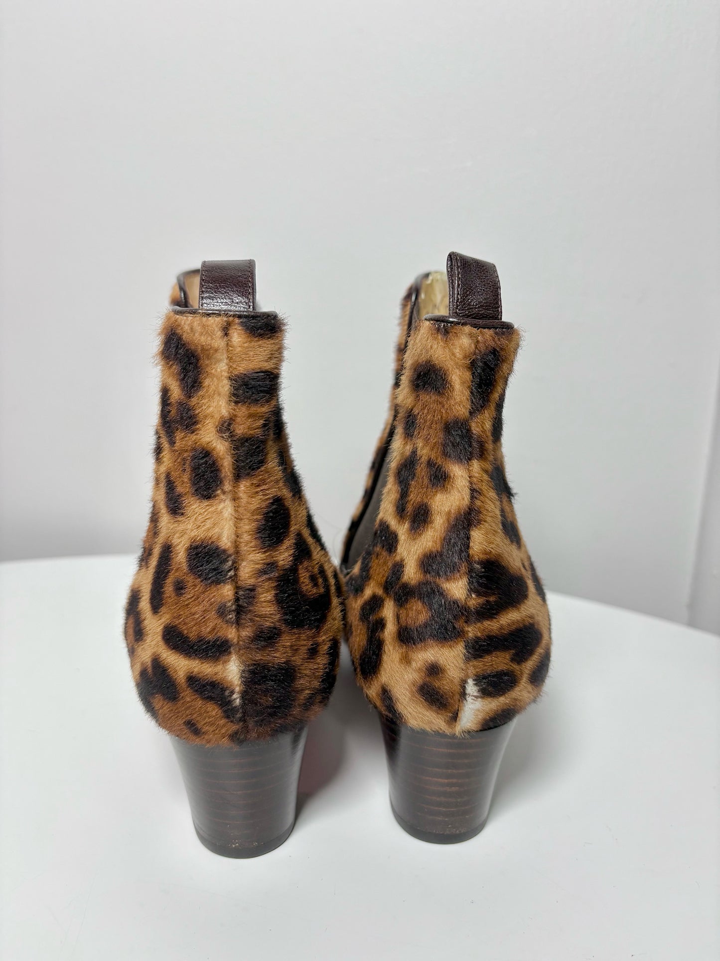 W Shoe Size 39 (8.5 US) Christian Louboutin Brown, Black Calf Hair Boots