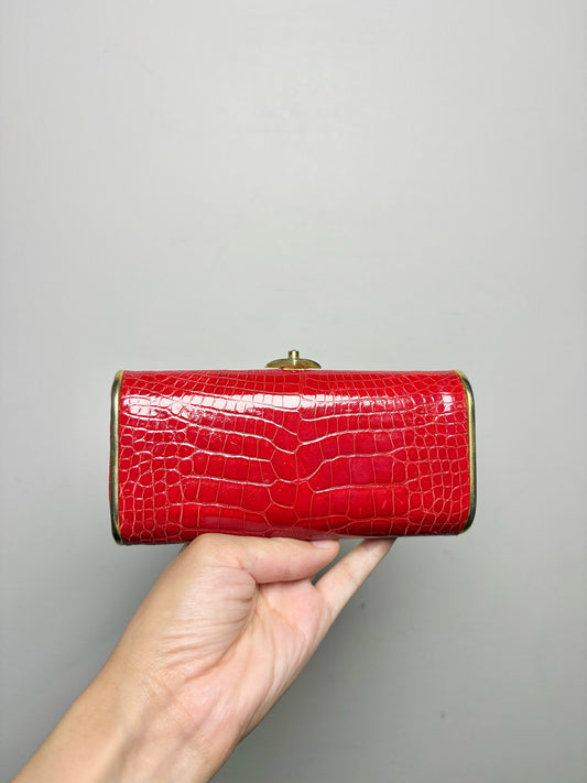 Judith Leiber Leather Red Cowhide Purse