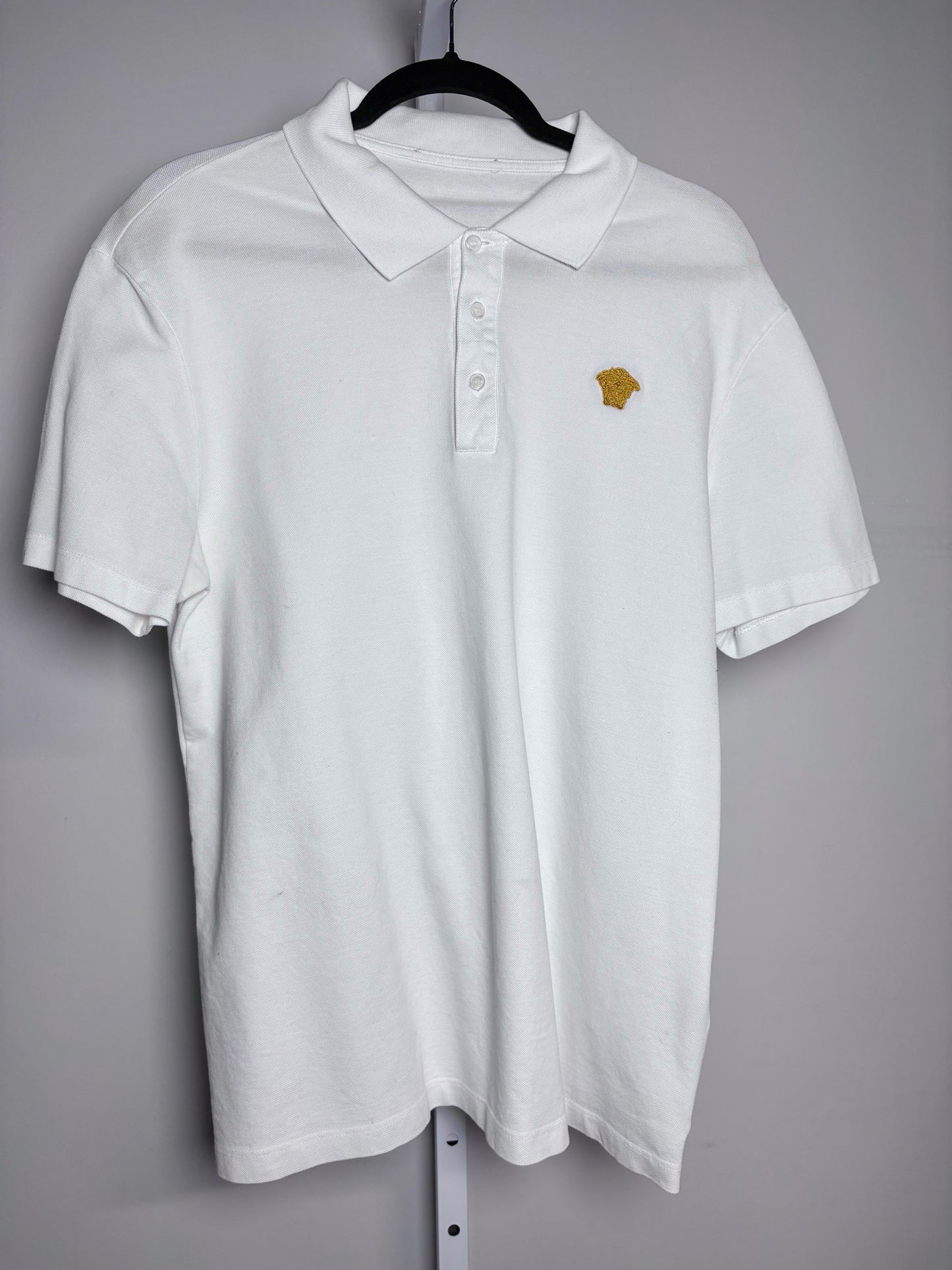 Mens Size XL Versace White Cotton Solid Men's Shirt