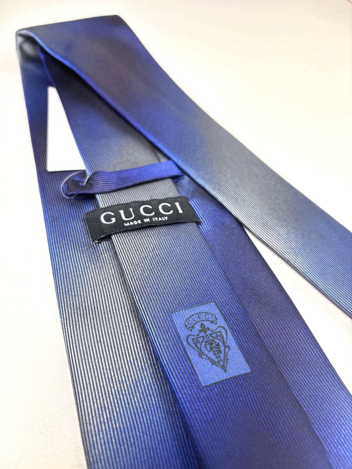 Gucci Blue Pure Silk Ombre Men's Tie