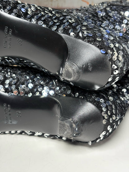 W Shoe Size 39 (8.5 US) Laurence Dacade Black Sequins Vanessa Ankle Boots