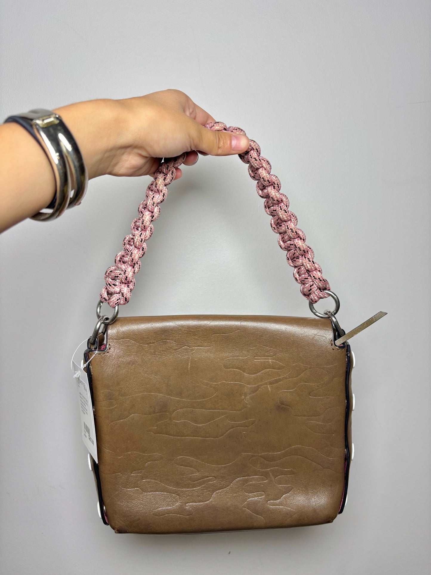 Leather Rag & Bone Atlas Camo Embossed Purse Woven Strap