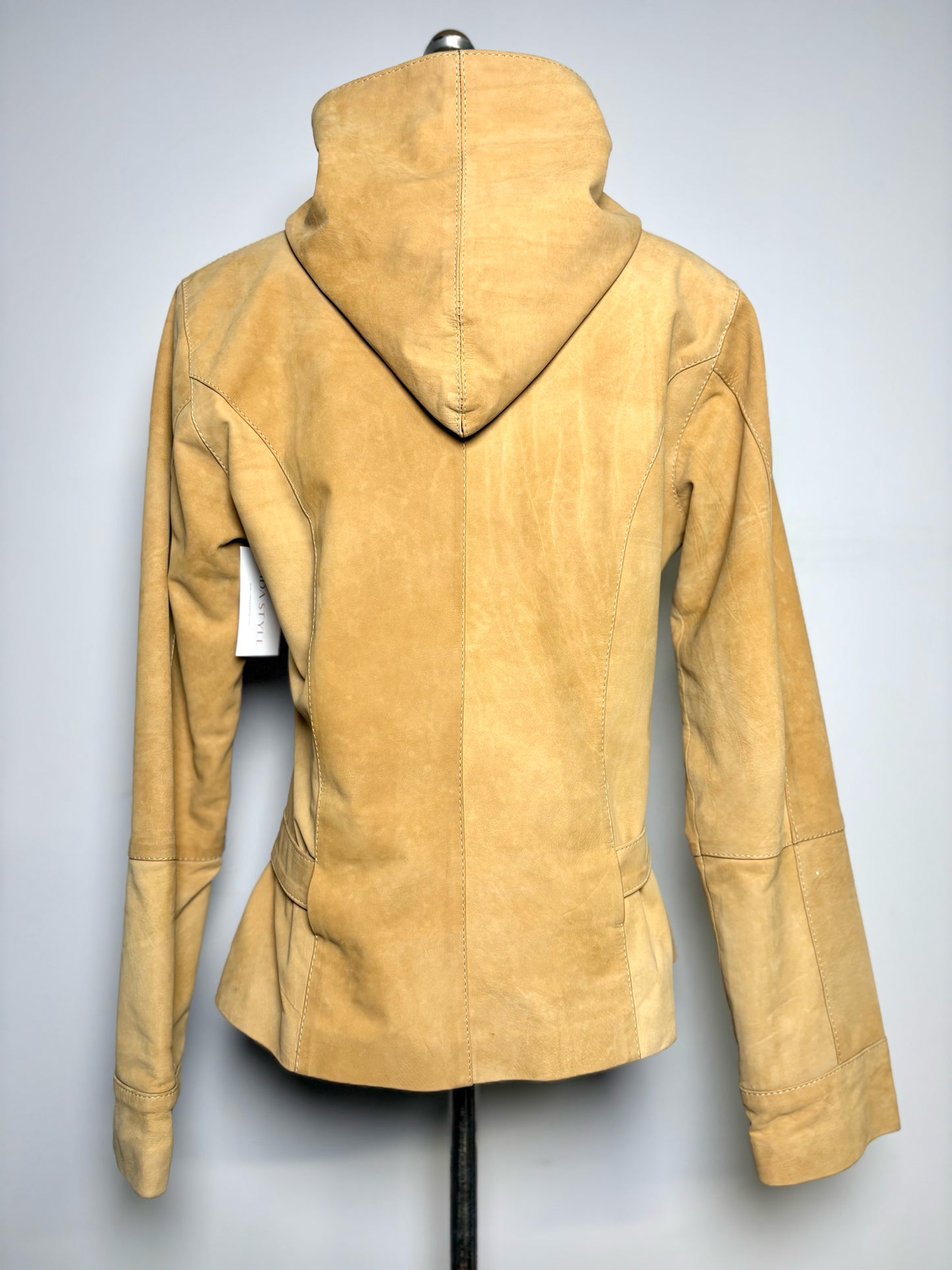 Women Size L Del Tipico Camel Suede Jacket