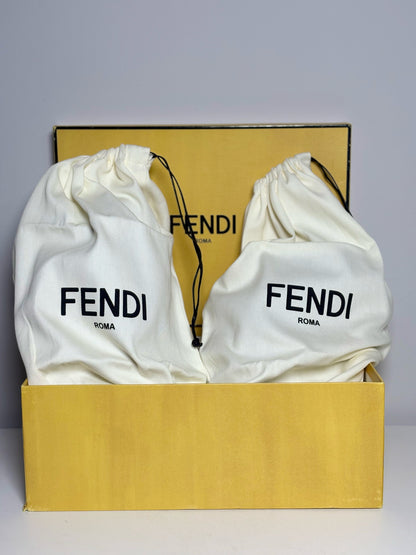 Fendi Black, Brown Fendi Logo Men's Sneakers