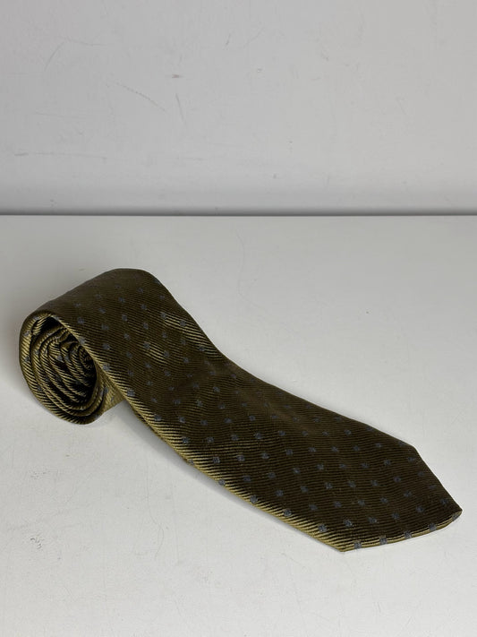 Prada Deep Forest Green Silk Diamond Jacquard Men's Tie