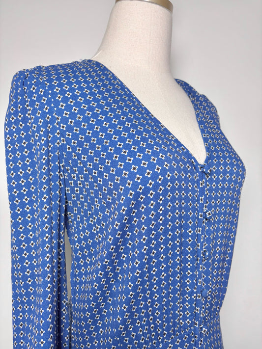 Women Size S Veronica Beard Blue, White Print Viscose blend Dress