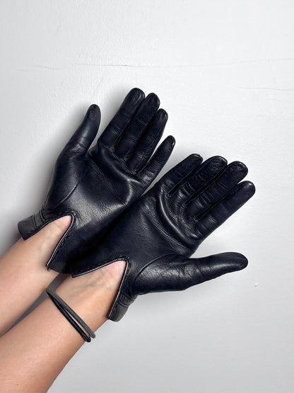 Loewe XS Leather Vintage Black Gloves
