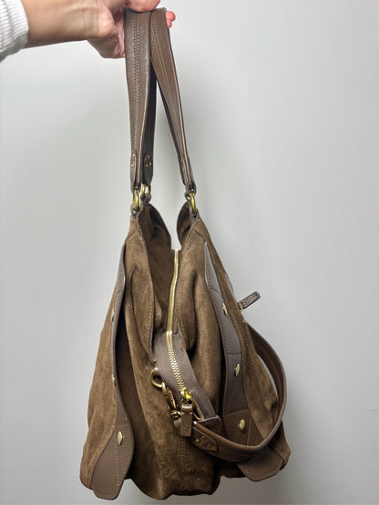 Jerome Dreyfuss Suede, Leather Roger Solid Tote/Crossbody Bag