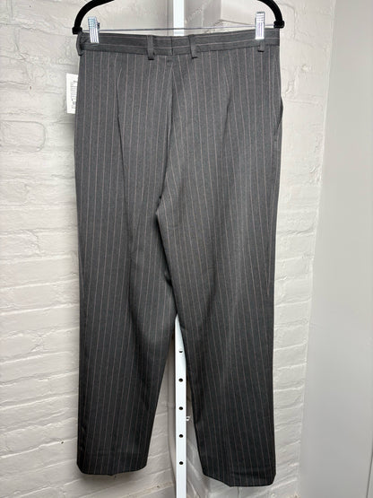 Women Size 6 Gianluca Isaia Napoli Gray Pinstripe Vintage Pants