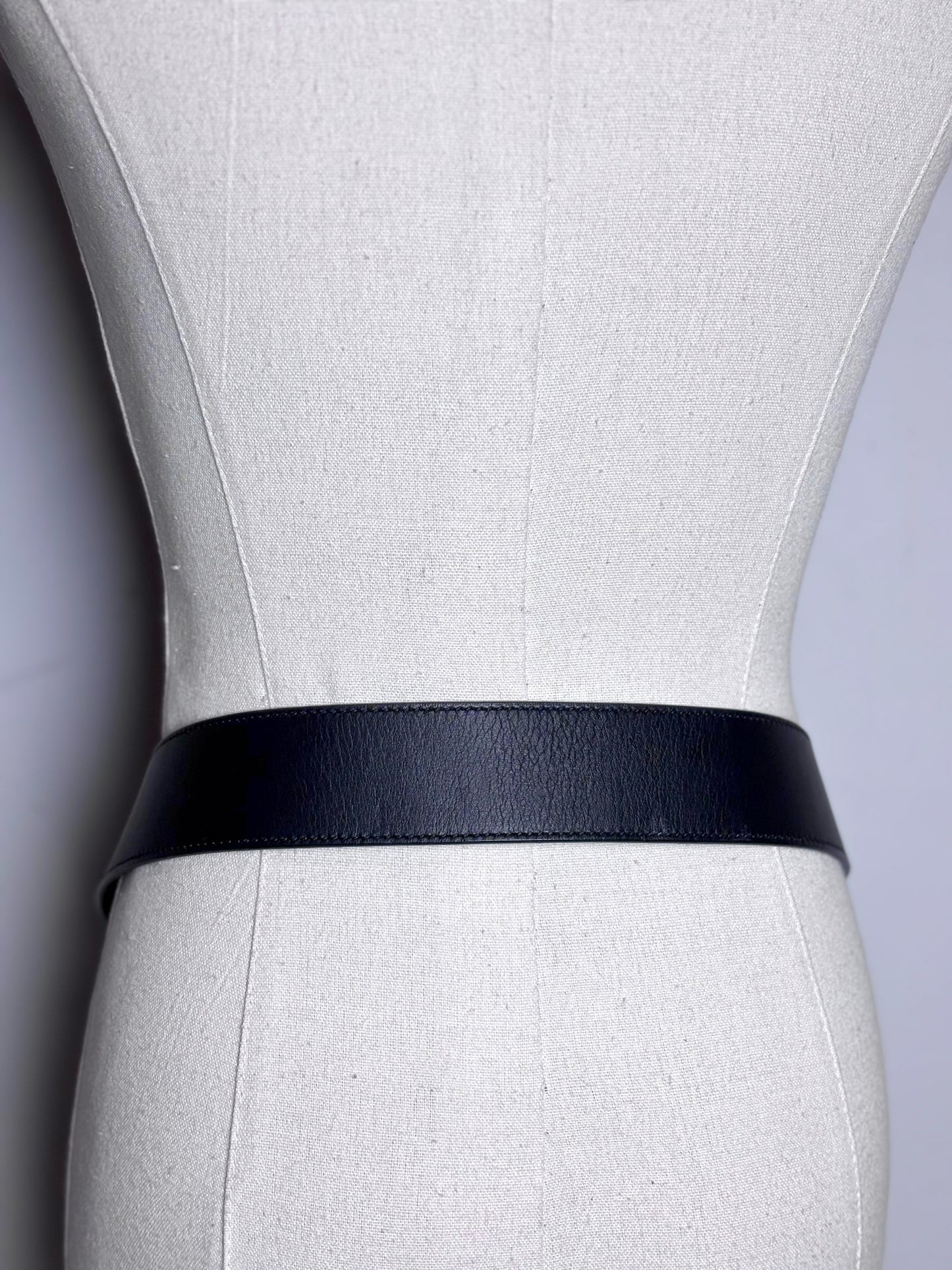 Gucci GG Marmont 85-34 Wide Black Leather Belt