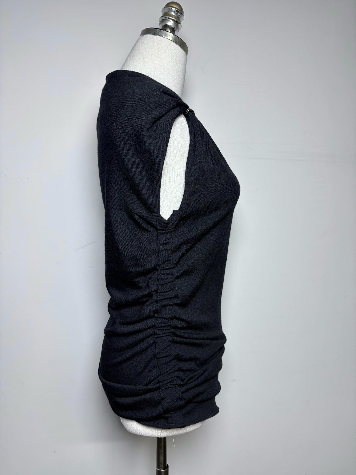 Women Size 38 (6 US) Lanvin Black Solid 100% Wool Pre-owned Top