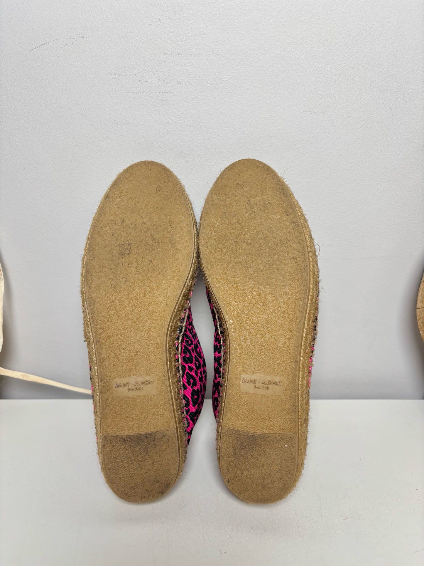 W Shoe Size 36.5 Saint Laurent Pink Canvas Flats
