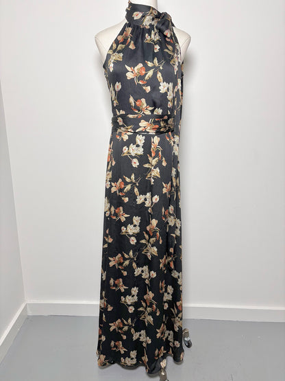 Women Size 4 Sachin + Babi Black Floral Pre-owned Dress