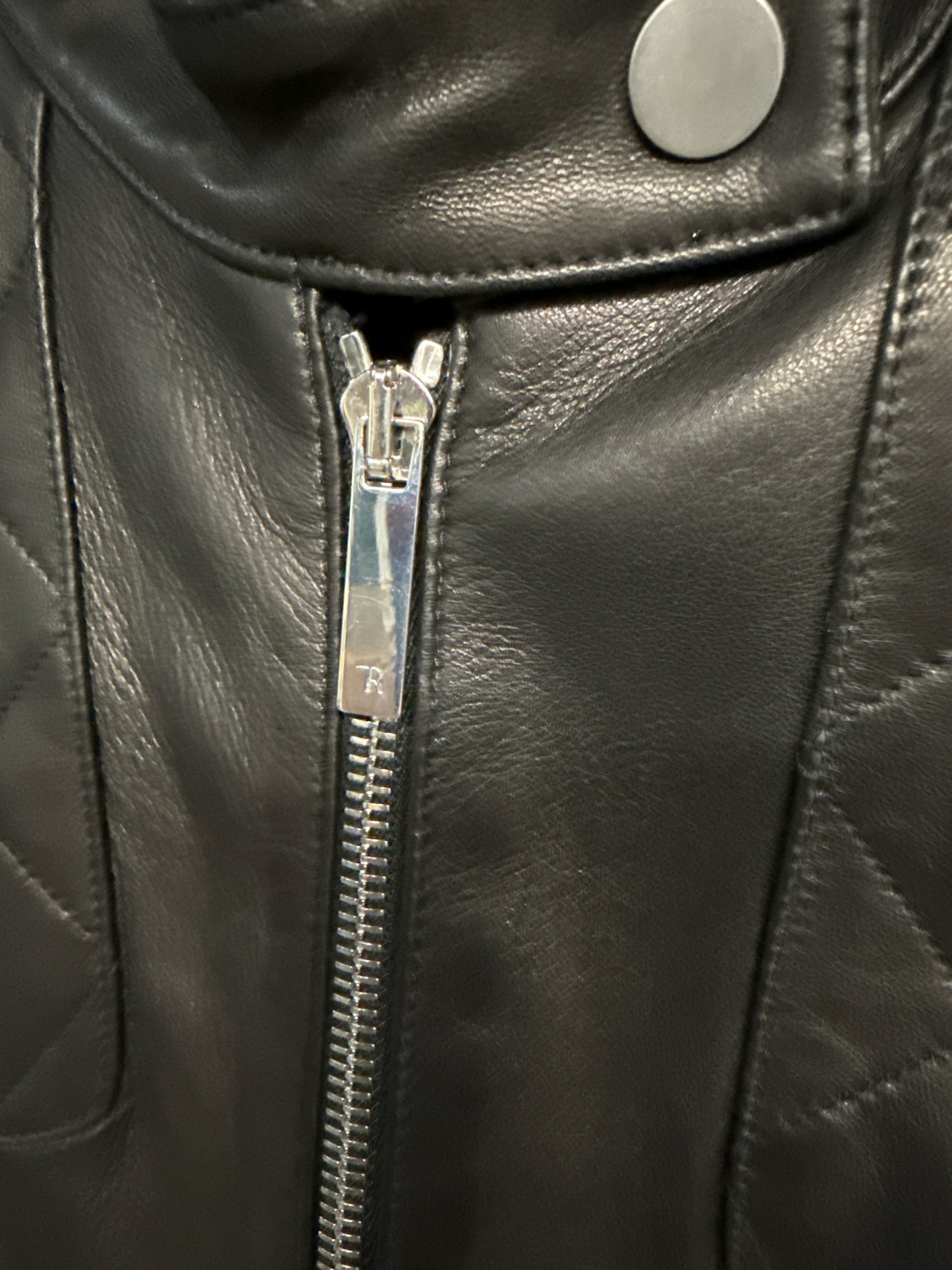 Women Size 6 (M) The Row Black Lambskin Leather Vest