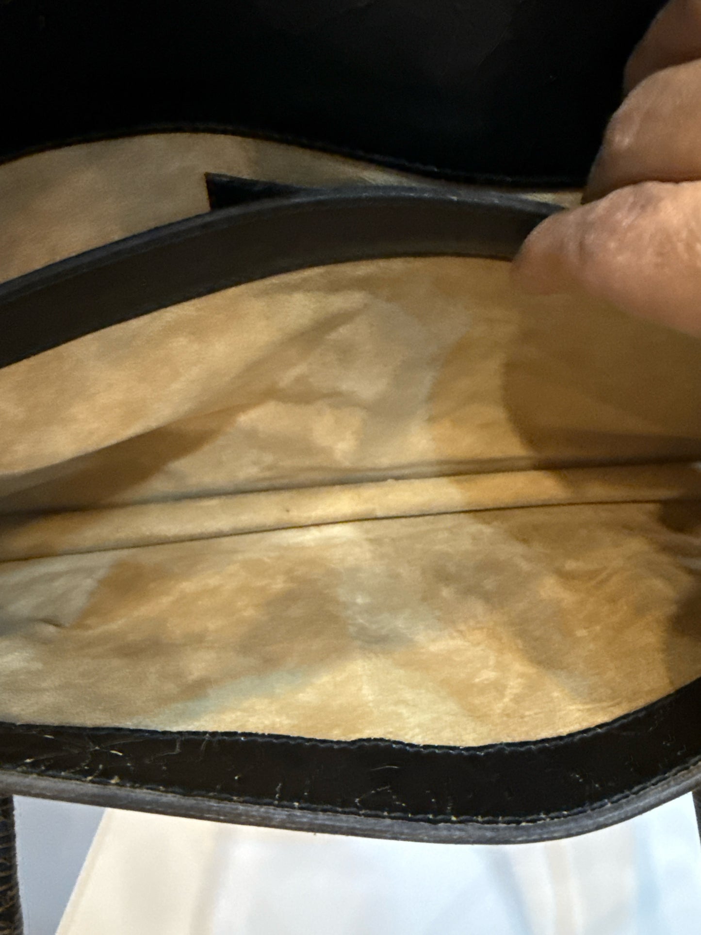 Miu Miu Vintage / Y2K Cracked Leather Black Handbag