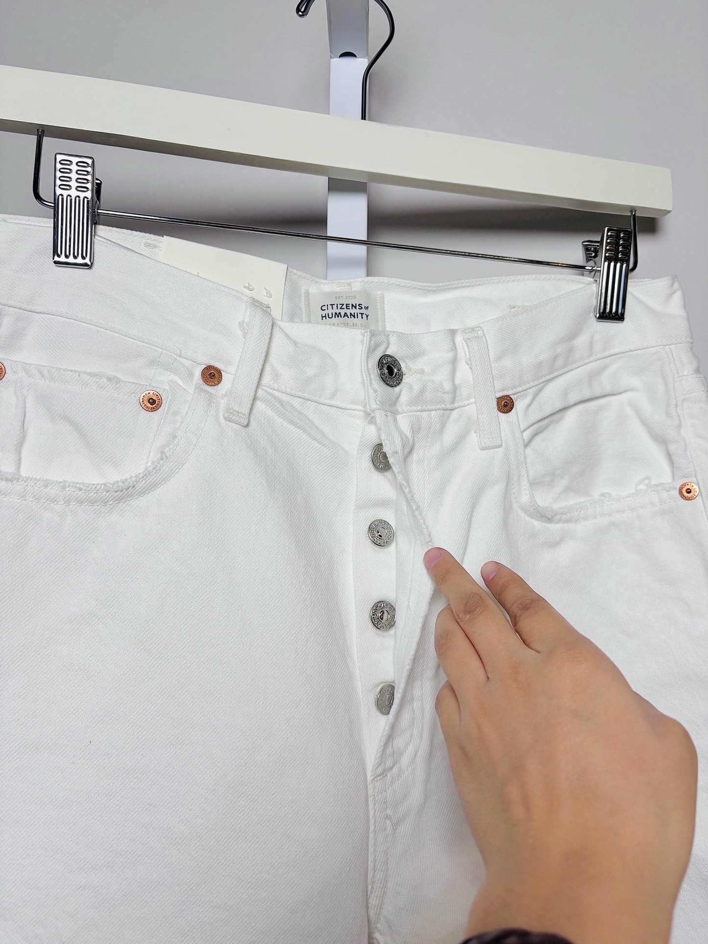Women Size 27 Citizens of Humanity Off White Denim Pants