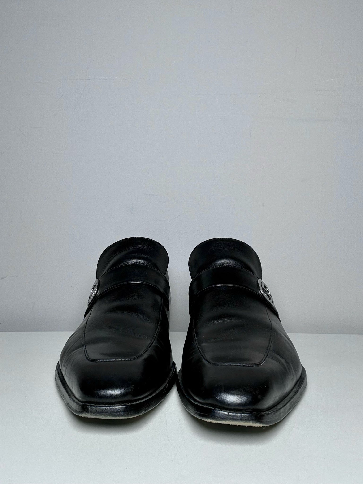 Gucci Black Leather Solid Size 11.5 Cowhide Men's Shoes – VIDA