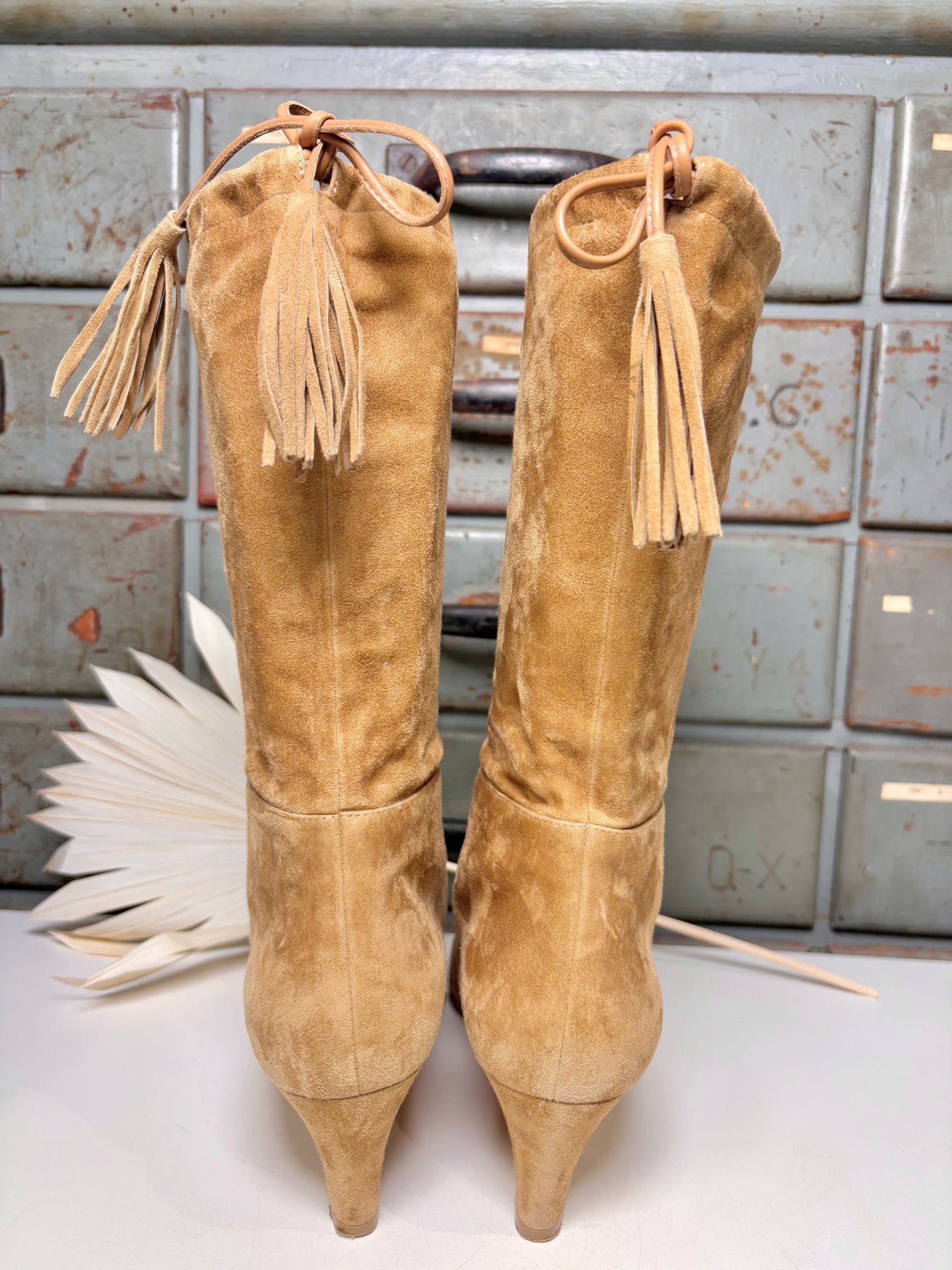 W Shoe Size 39 (8.5 US) Rupert Sanderson Khaki Suede Boots