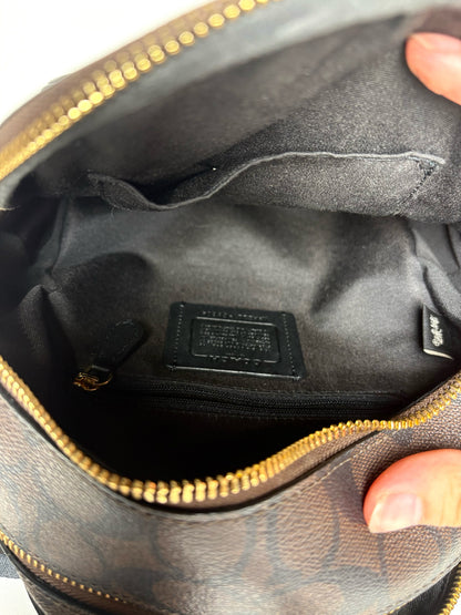 Women's Coach Coated Canvas Pre-owned Black, Brown Backpack