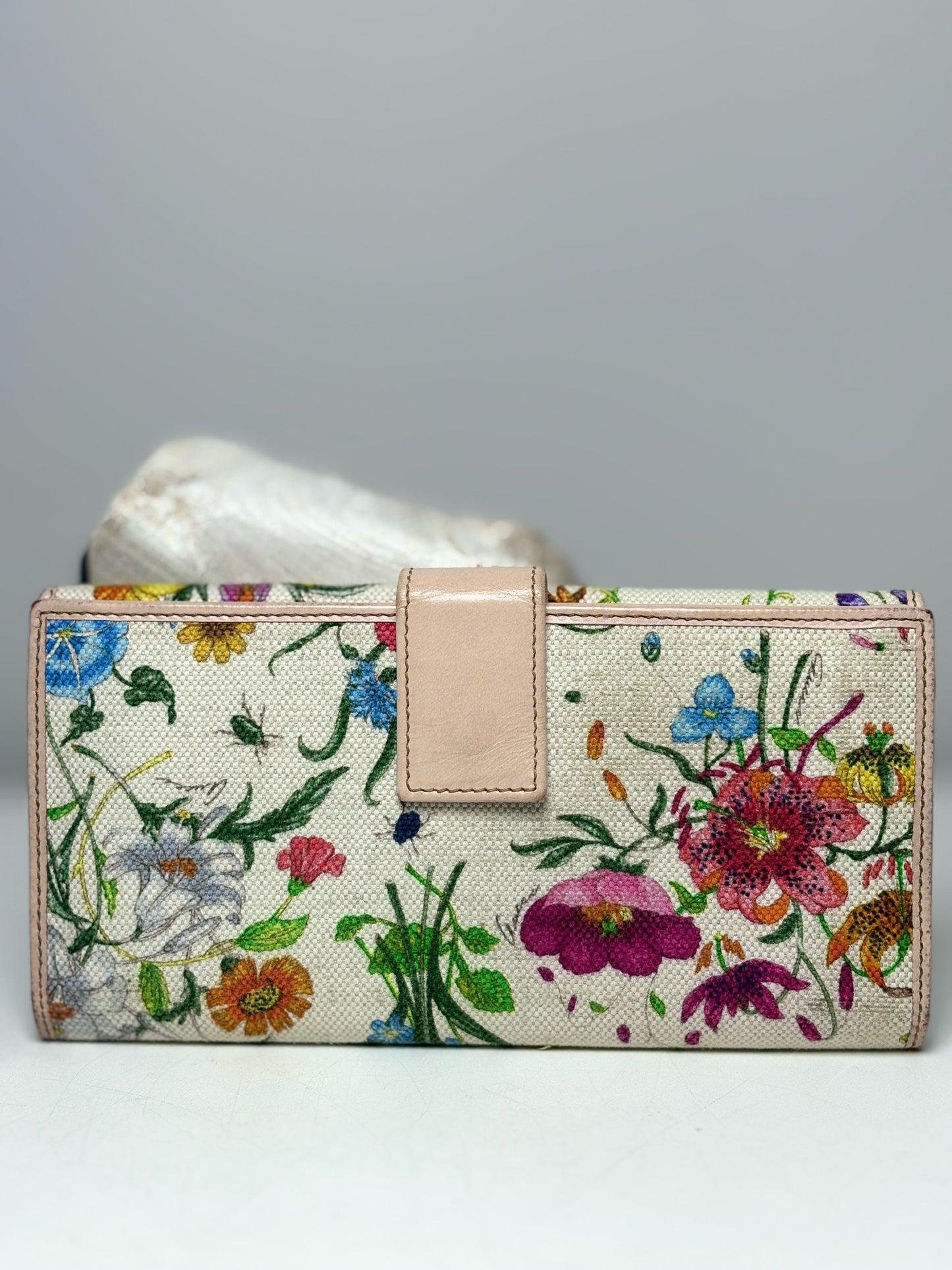 Canvas & Leather Gucci Leather, Canvas Multi-Color Continental Wallet