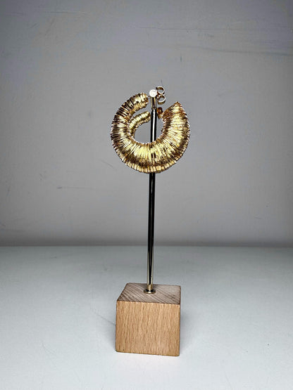 Rebecca de Ravenel Gold, Gold-plated Crescent Earrings