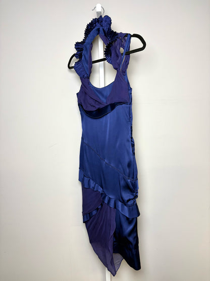 Women Size 38 (2 - 4 US) Gucci Eggplant Solid Silk Blend Pre-owned Dress