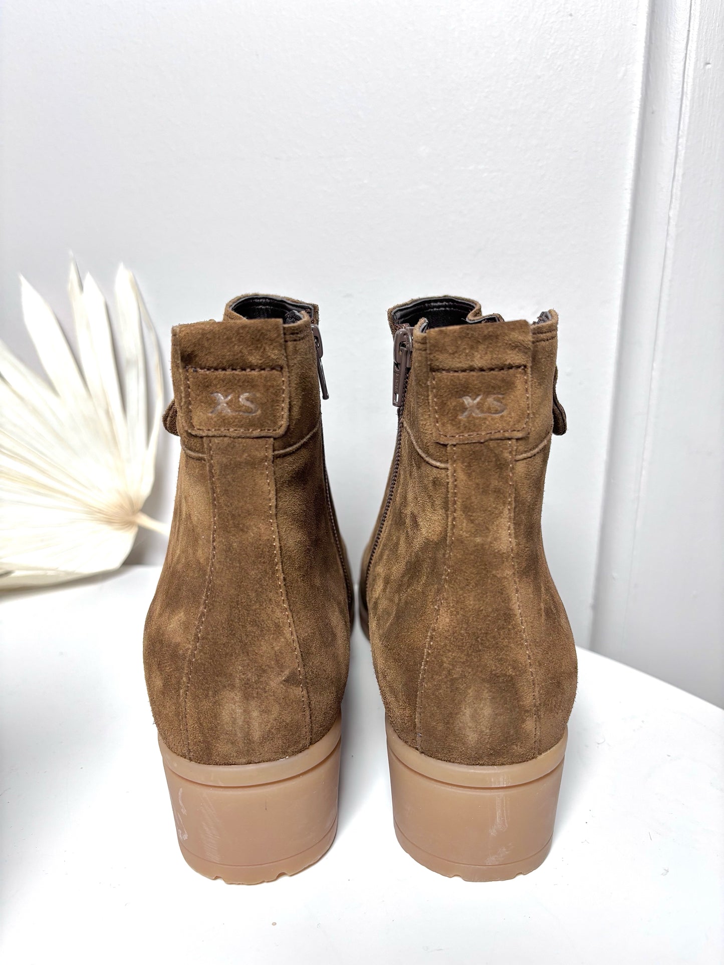 W Shoe Size 7 Hartjes Camel Leather Suede NWT Boots