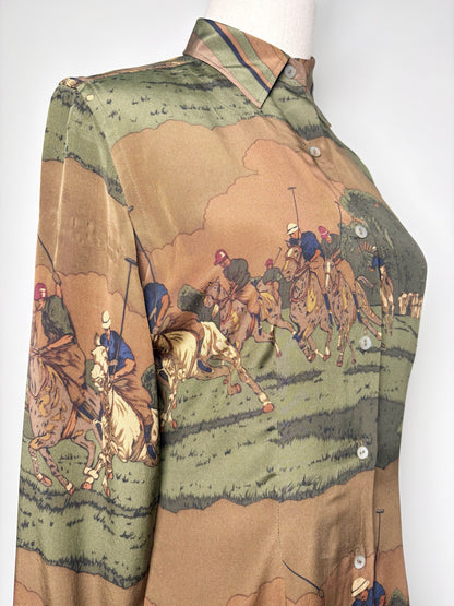 Women Size 6 Lauren Ralph Lauren Green, brown Equestrian Dress