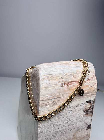 Gold Plated Aureus + Argent  Curb Pre-owned 12K Gold-Plated Bracelet