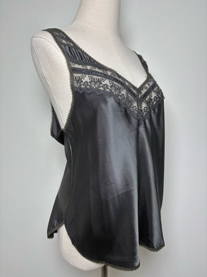 Women Size L Christian Dior Black Lace Tank Top