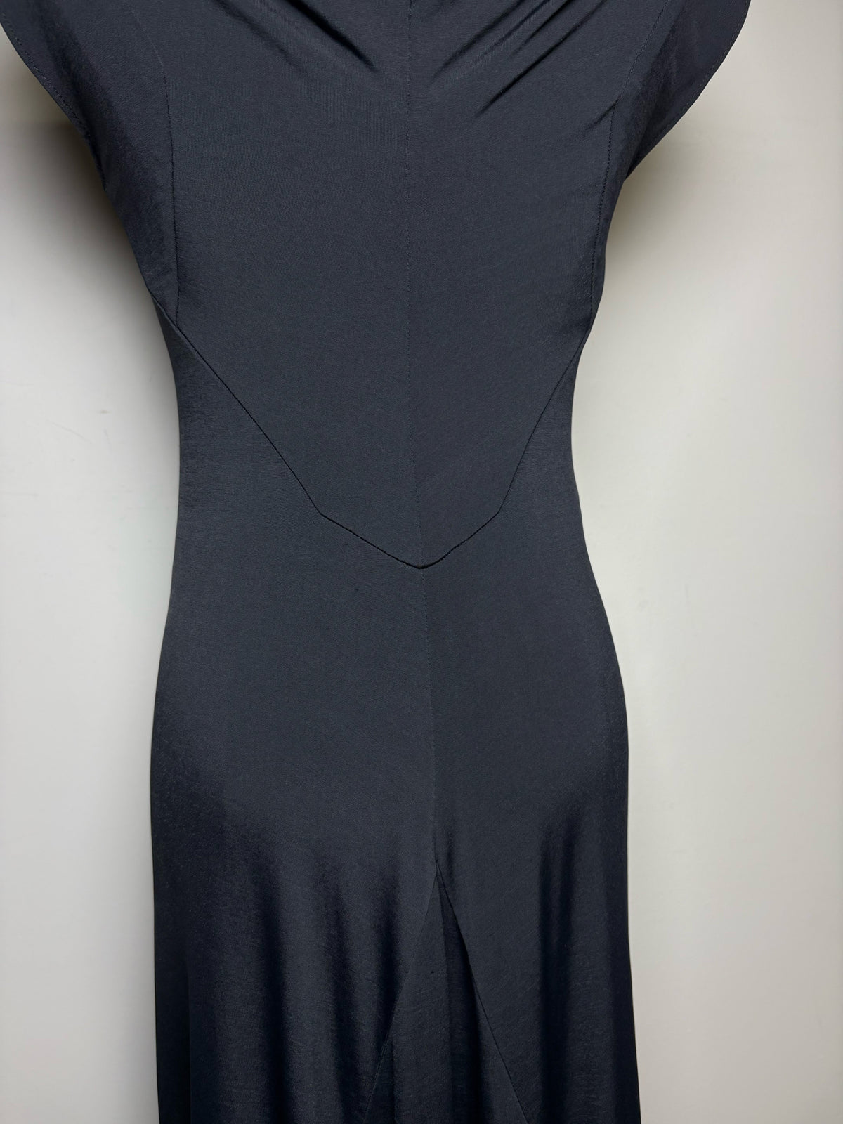 Women's Size S Issey Miyake Black Cowl Neck Rare Vintage 1990s Pre-Owned Floor-Length Dress