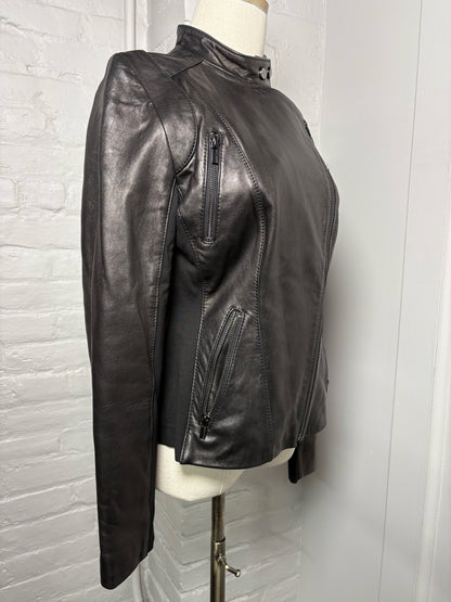Women Size S Wilson's Leather Black Leather Moto Jacket